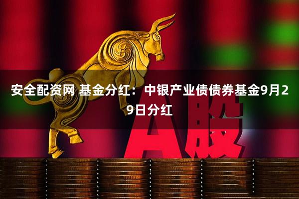 安全配资网 基金分红：中银产业债债券基金9月29日分红