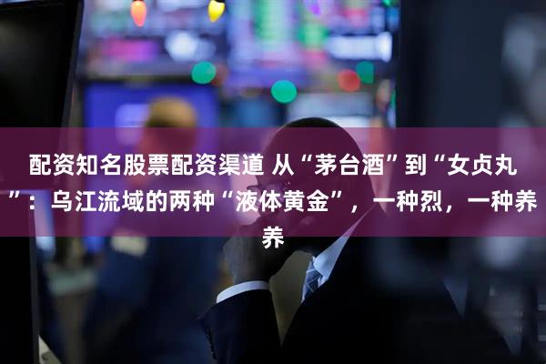 配资知名股票配资渠道 从“茅台酒”到“女贞丸”：乌江流域的两种“液体黄金”，一种烈，一种养